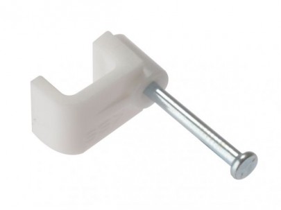 Forgefix Cable Clips Bell Wire White Pack of 100